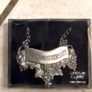 Lindsay Claire Embossed Pewter Label